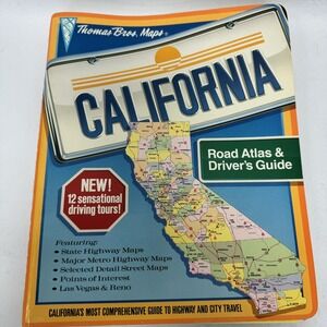 California Road Atlas & Driver's Guide Thomas Bros. Maps 1989 7th Edition